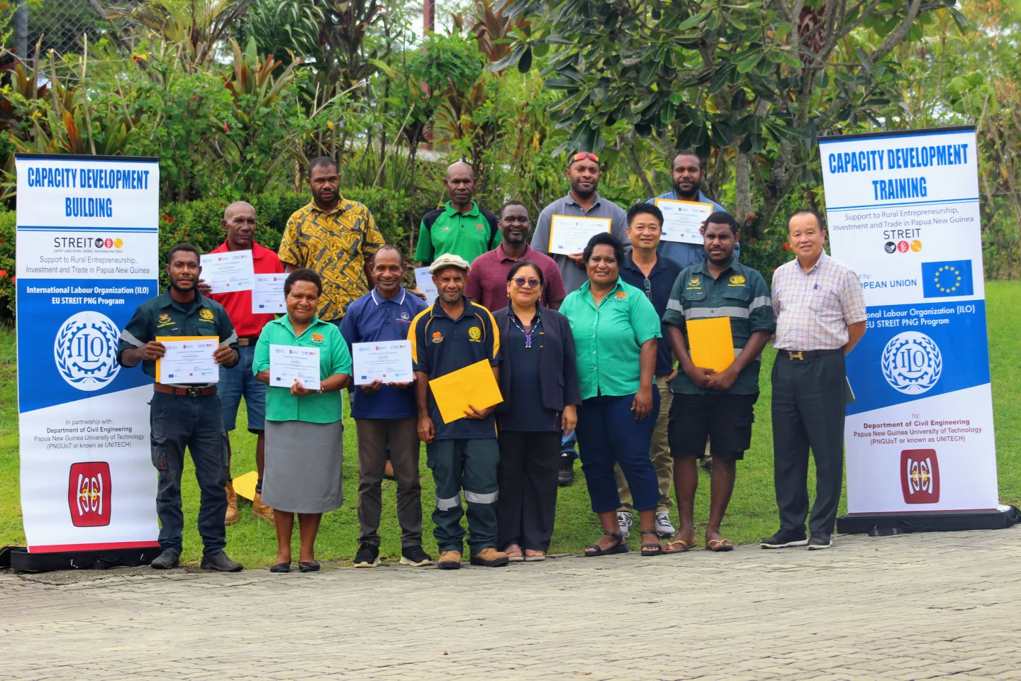 Participants complete the specialized training courses aimed at strengthening rural infrastructure in Papua New Guinea