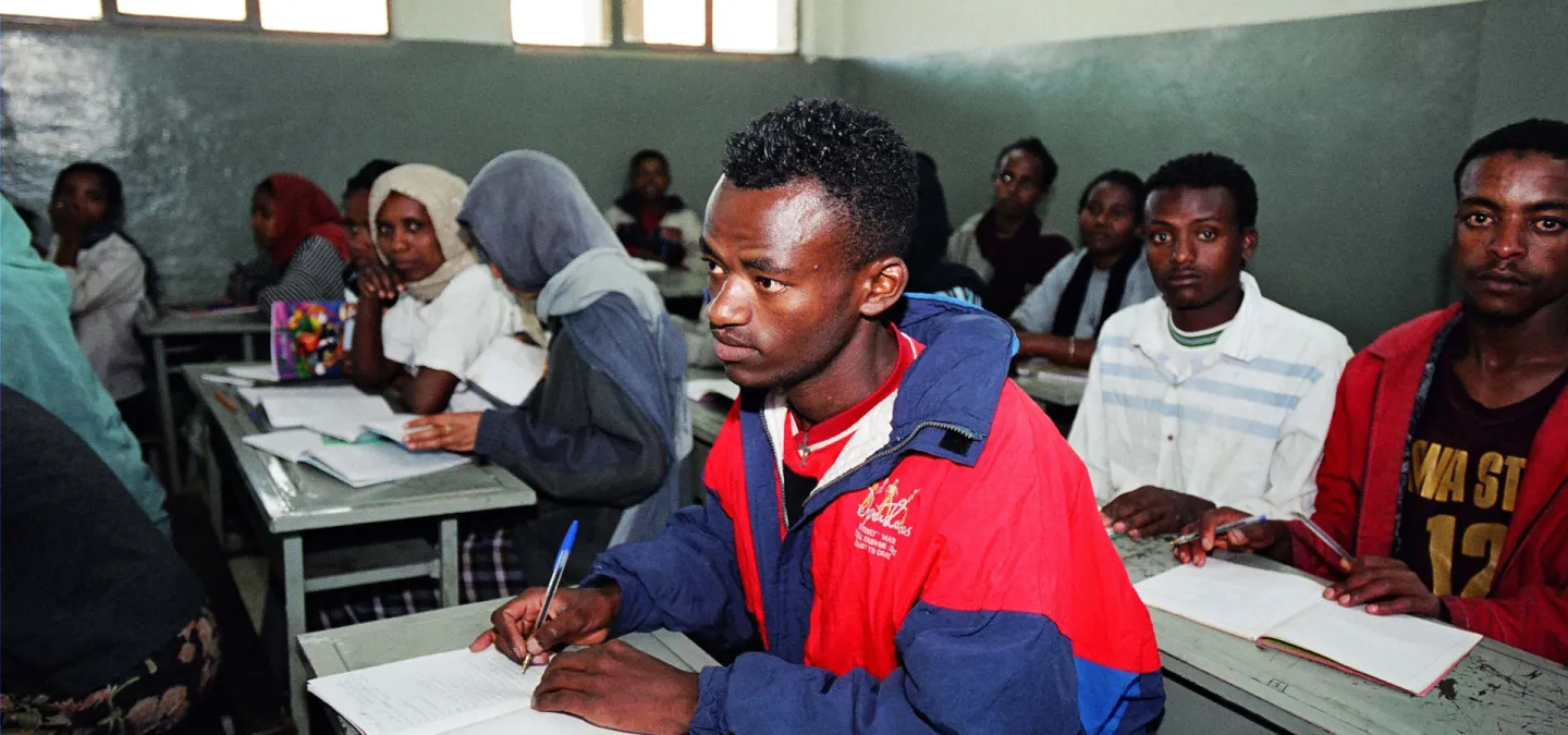 young man studying 