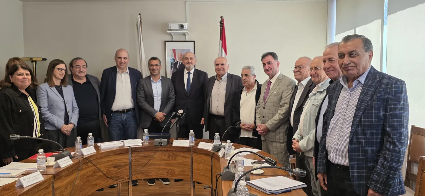 The signing ceremony in the presence of the Lebanese Minister of Agriculture. Zahle, Lebanon. 29/04/2025
