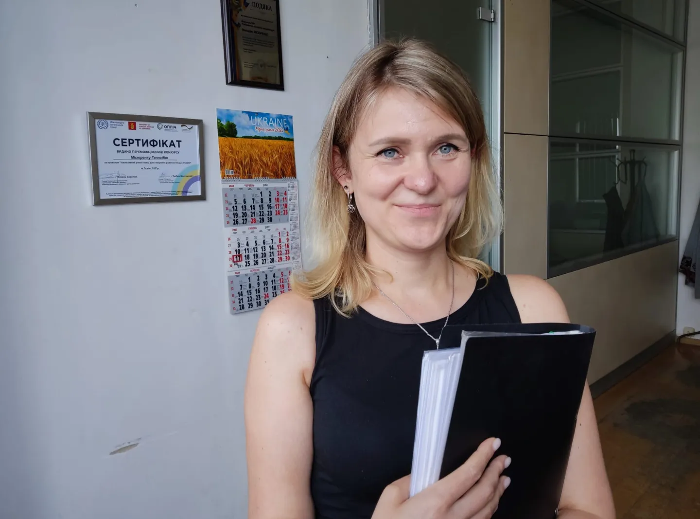 Woman with a notepad