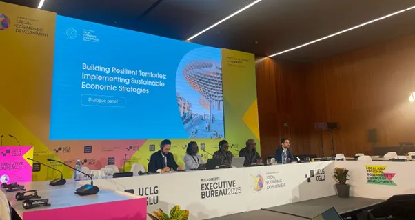 Speakers at the “Building Resilient Territories: Implementing Sustainable Economic Strategies” session at the WFLED 