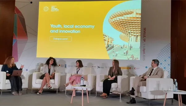 Speakers at the “Youth, Local Economy and Innovation” session at the WFLED 