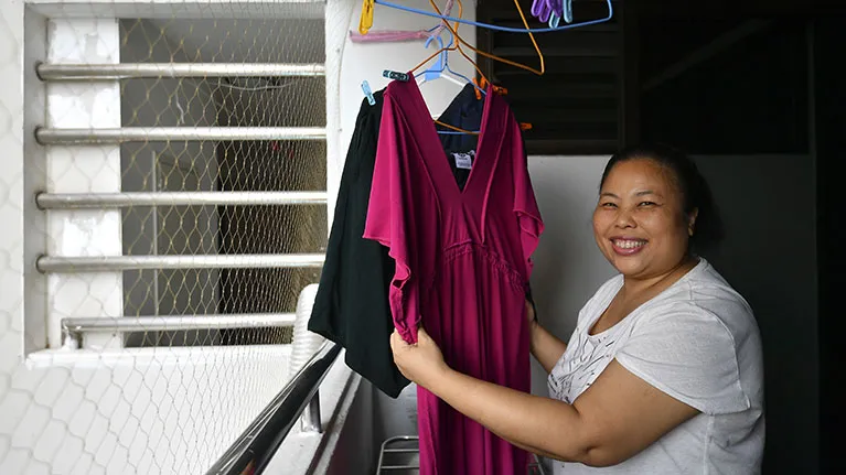 Champa has worked as a migrant domestic worker in Thailand for the past 30 years. She represents a network of domestic workers from Myanmar and advocates for their rights. 