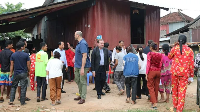 Outreach visit in Prey Veng, Cambodia. 