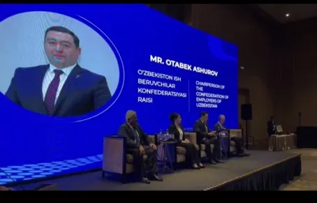 CEU President Otabek Ashurov speaks at the opening of the Confederation's OSH Week