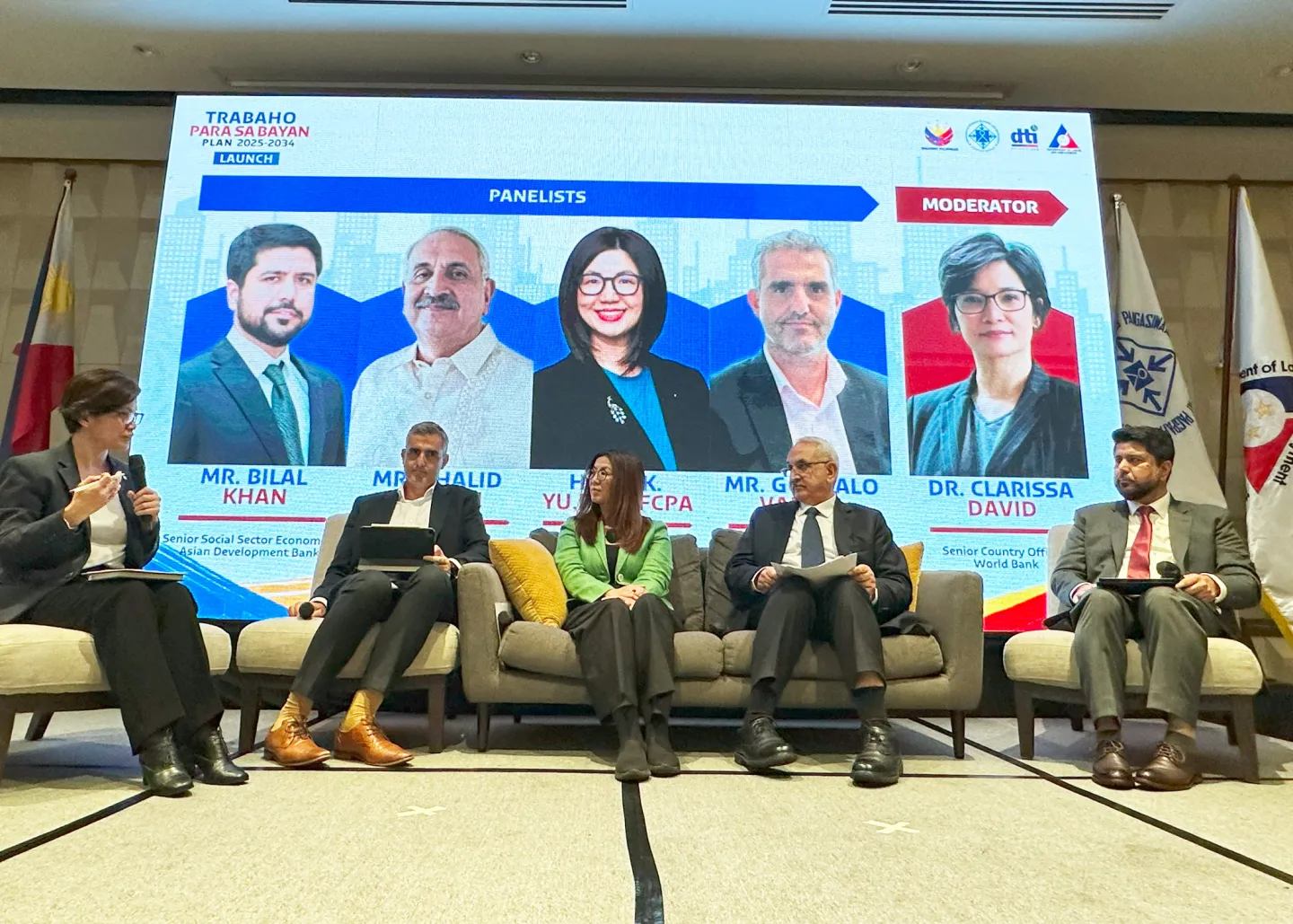panel discussion with the ADB, Australian Embassy, ILO and World Bank