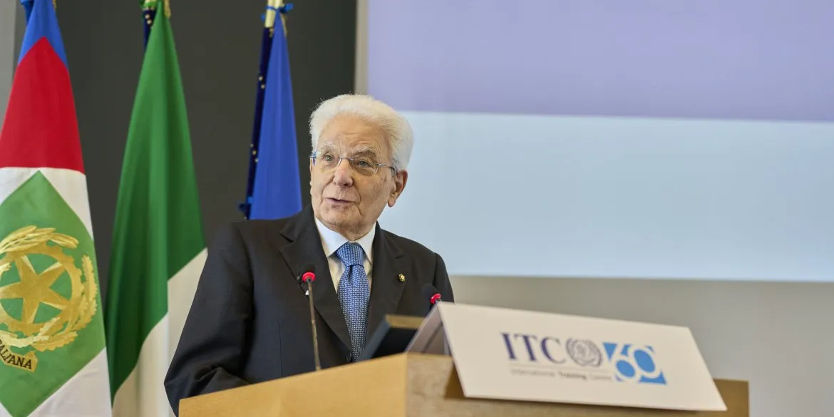 Il Presidende della Repubblica Italiana, Sergio Mattarella, all’ITCILO di Torino