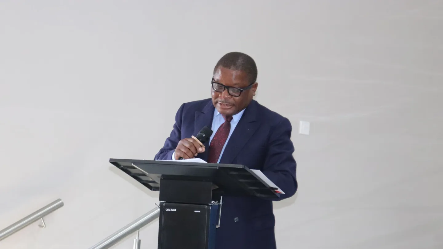 NCC Executive Director, Professor Paul Makasa speaks at the ceremony.