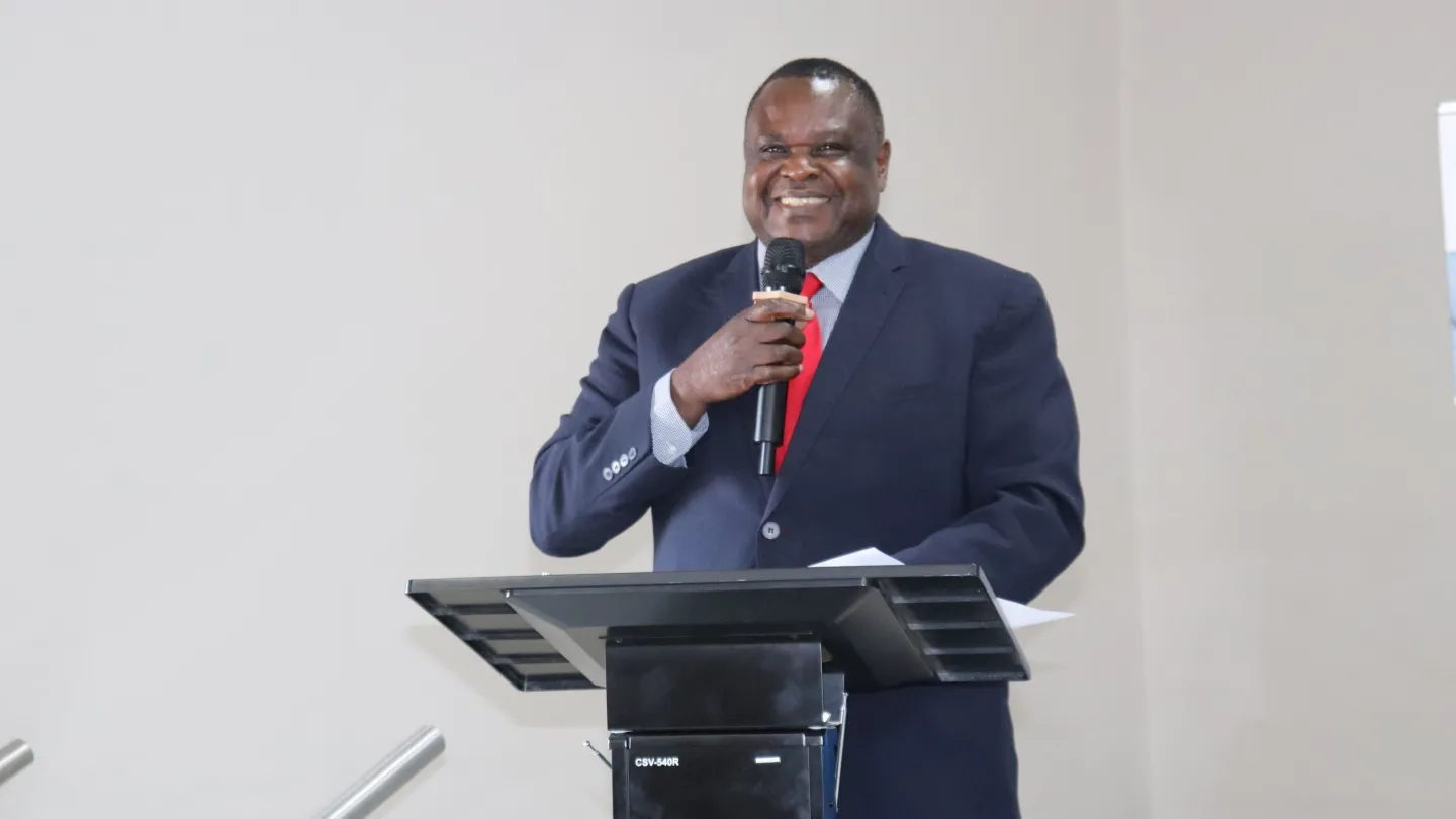 ILO Country Director for Zambia, Malawi and Mozambique, Mr. Wellington Chibebe speaks at the ceremony.