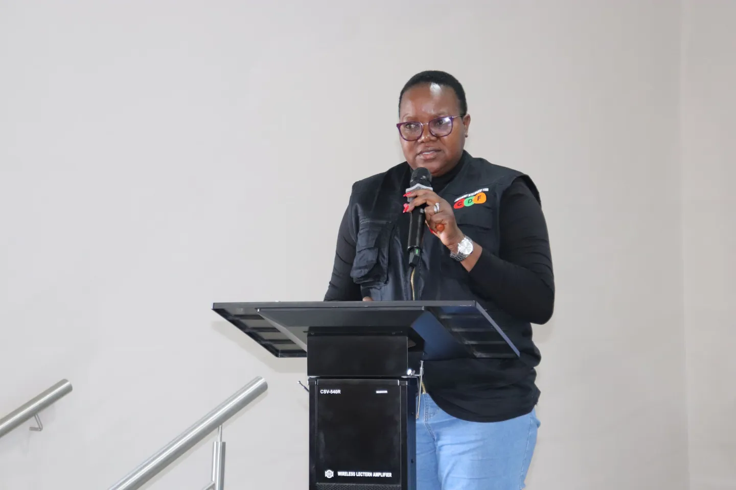 Mazabuka Town Clerk, Ms. Judith Mukwita-Maambo speaks at the ceremony.