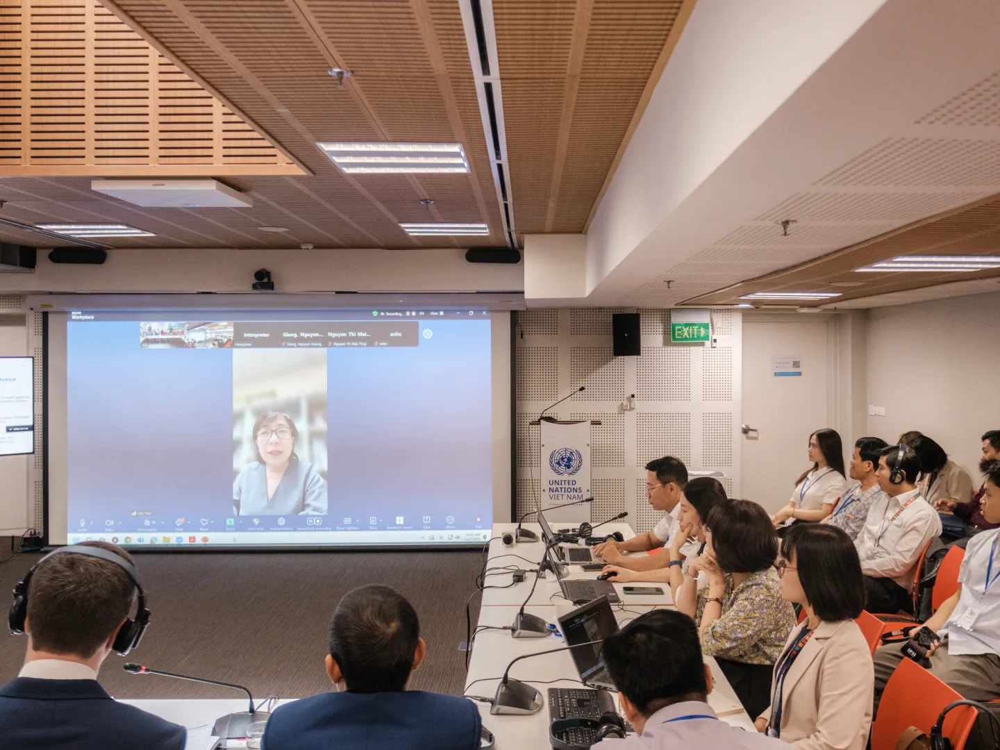 Tran Thi Hong Lien, Deputy Director, Bureau for Employer’s Activities, VCCI, showcases successful public-private partnerships in green skills training, underscoring the role of enterprises in shaping a future-ready, youth-inclusive workforce.