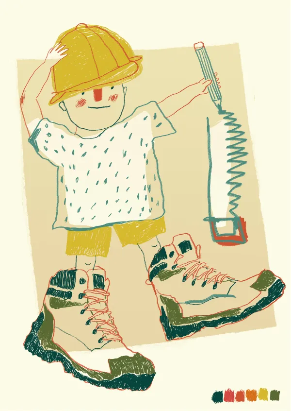 "Que siga siendo un juego", obra de Rocío Katz para la campaña de la OIT "Ilustrando un futuro sin trabajo infantil".