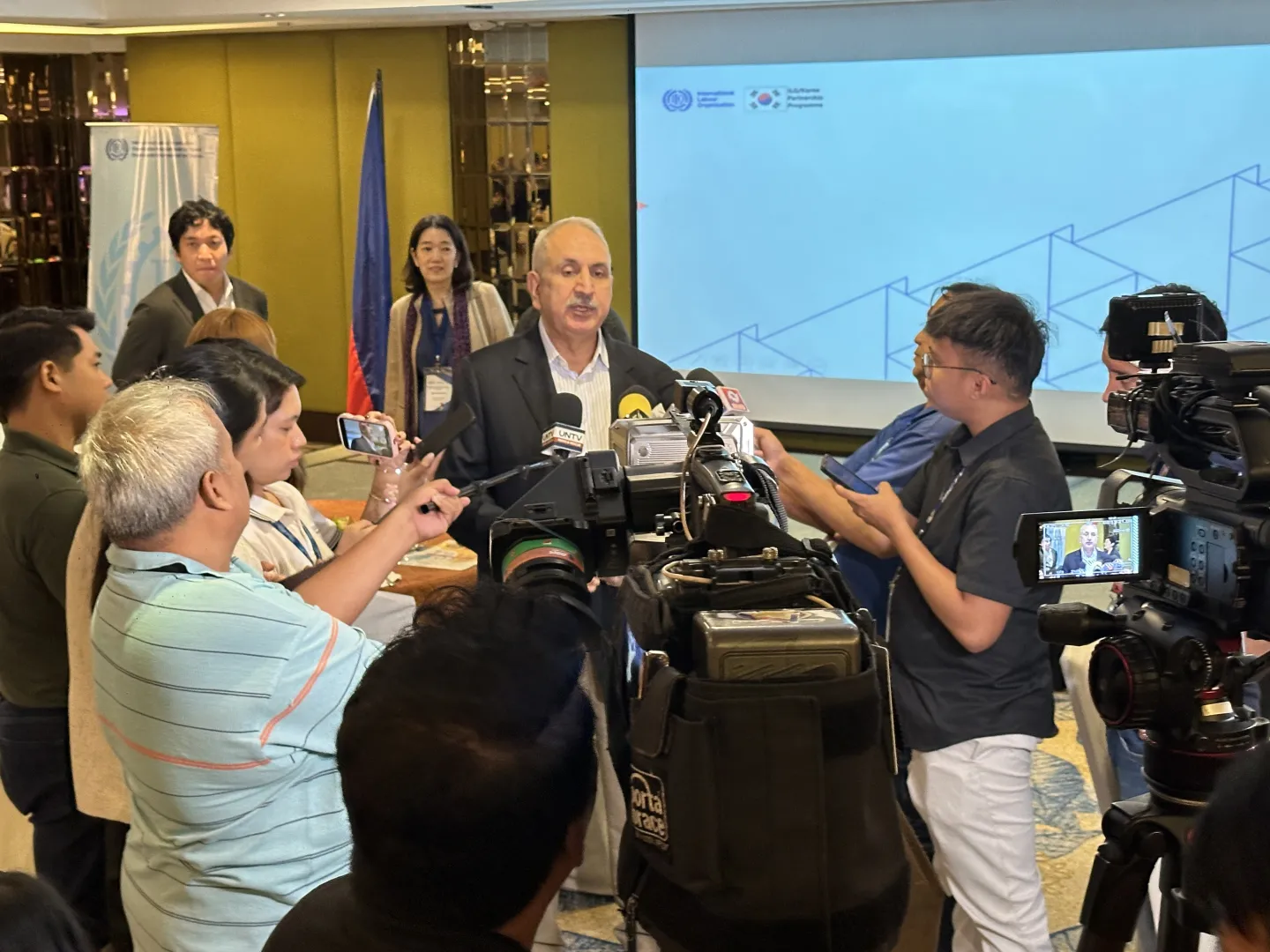 ILO Director in an interview with journalists