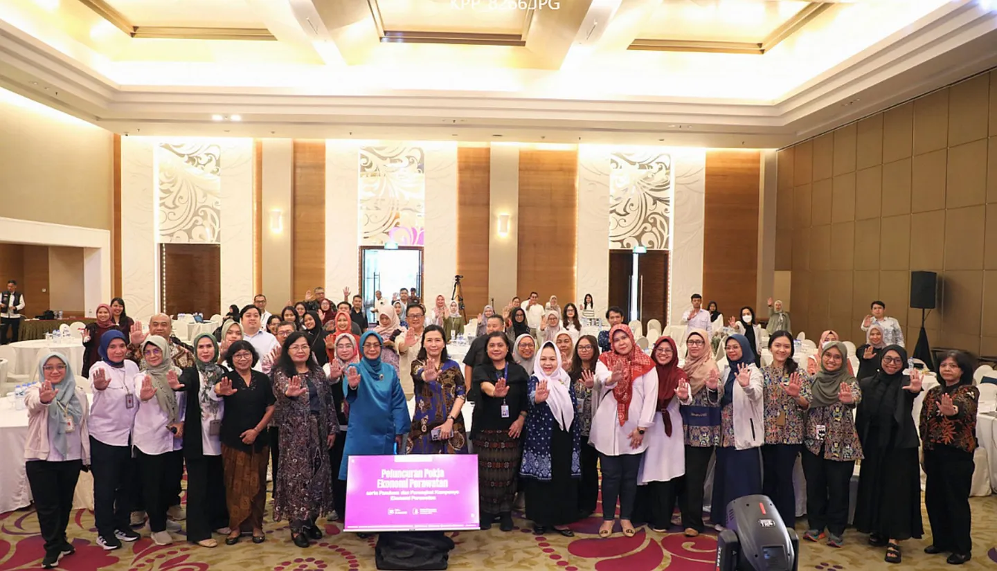 A group photo of care economy working group