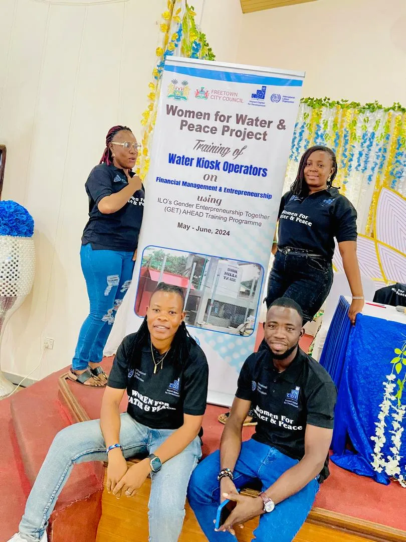 Mary Alpha and her team in Sierra Leone