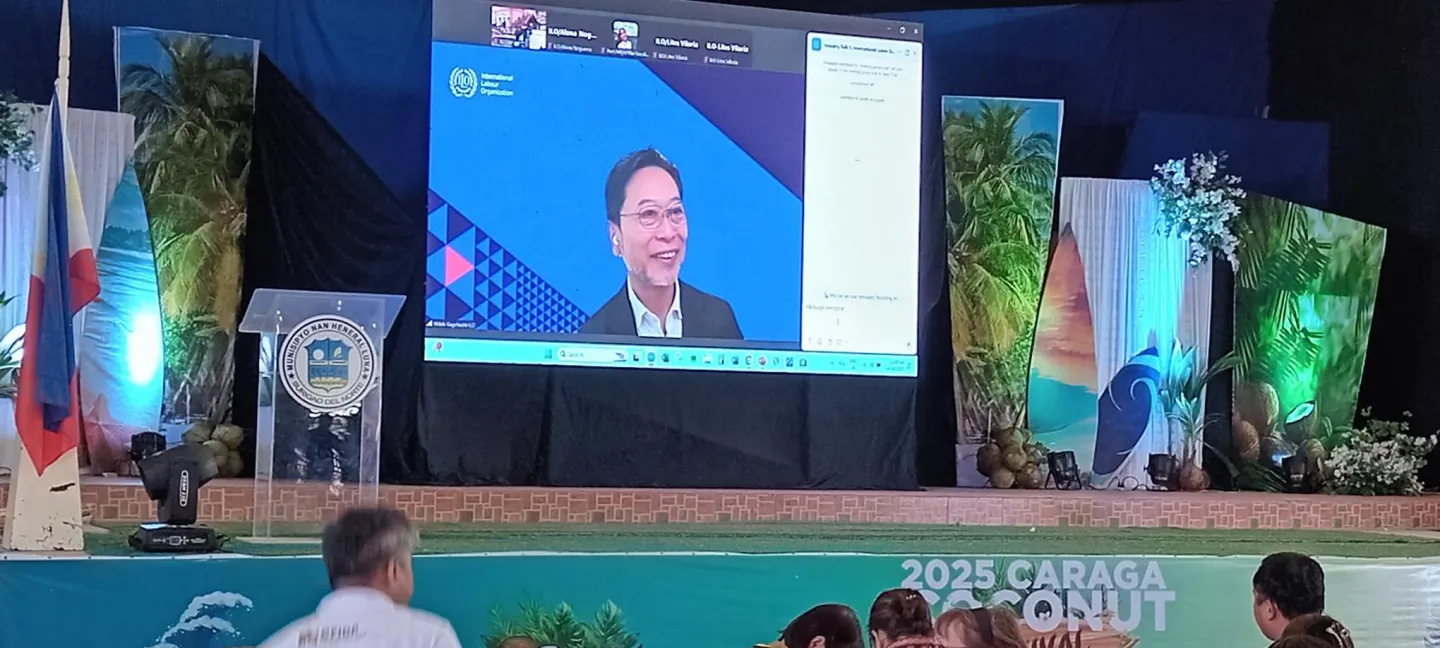 screen showing the ILO presenting