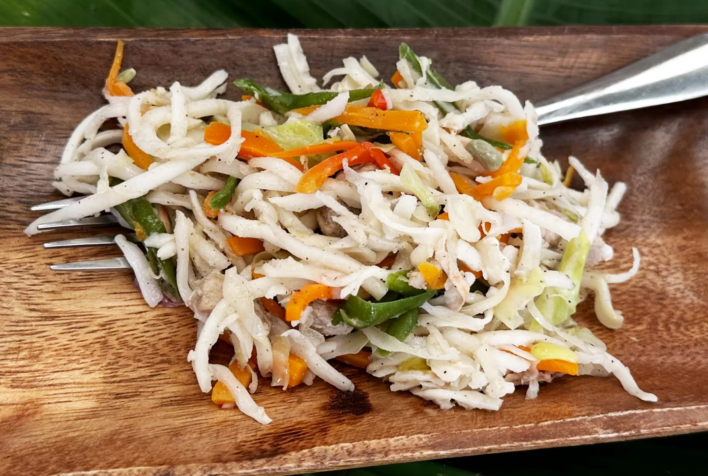 buko pancit or coconut noodles
