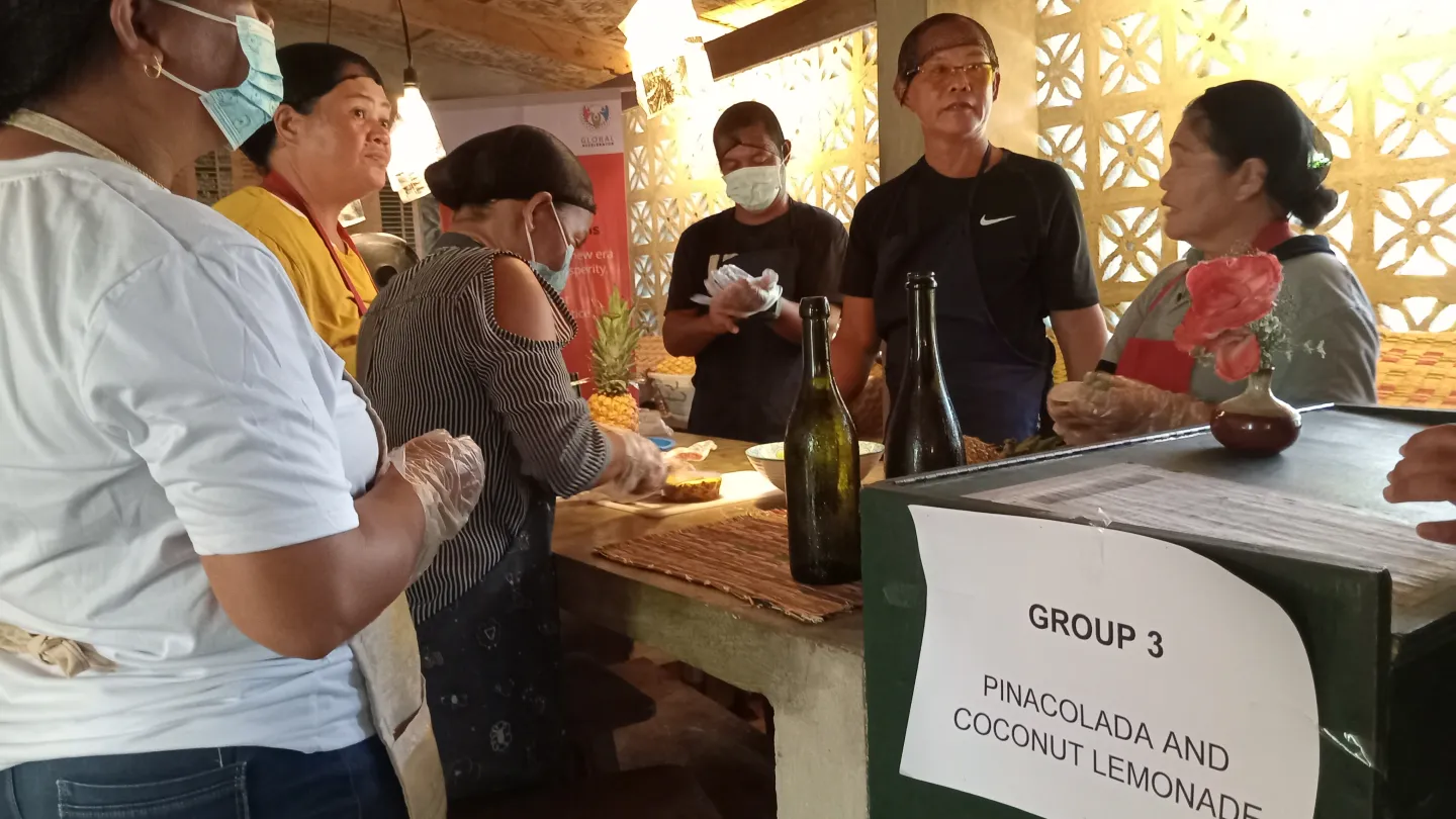 Participants of the ILO's coconut culinary training