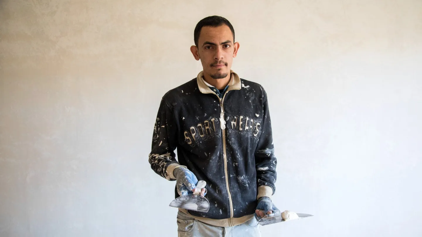 Ahmed learned the painting and decorations skills with his father and brother