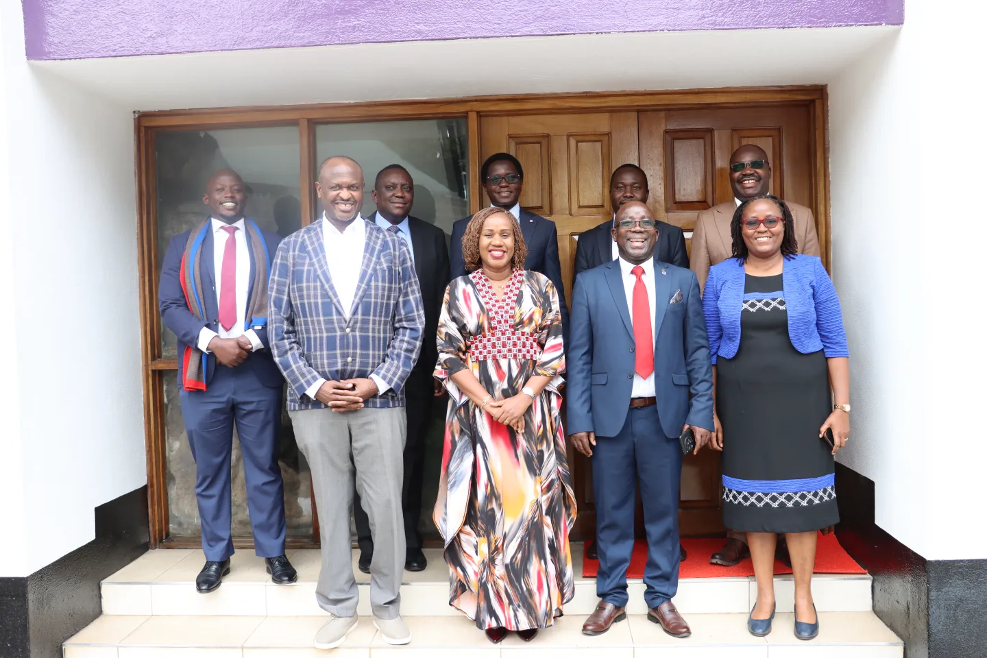 ILO Regional Director for Africa Fanfan Rwanyindo with leadership from the Central Organisation of Trade Unions, Kenya (COTU-K), during a courtesy visit to discuss decent work and labour rights.