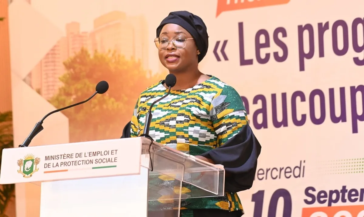 Ndeye Coumba Diop, Directrice du Bureau pays de l’OIT-Abidjan, réaffirmant la détermination de l’OIT à soutenir le Gouvernement de Côte d’Ivoire dans l’éradication du travail des enfants