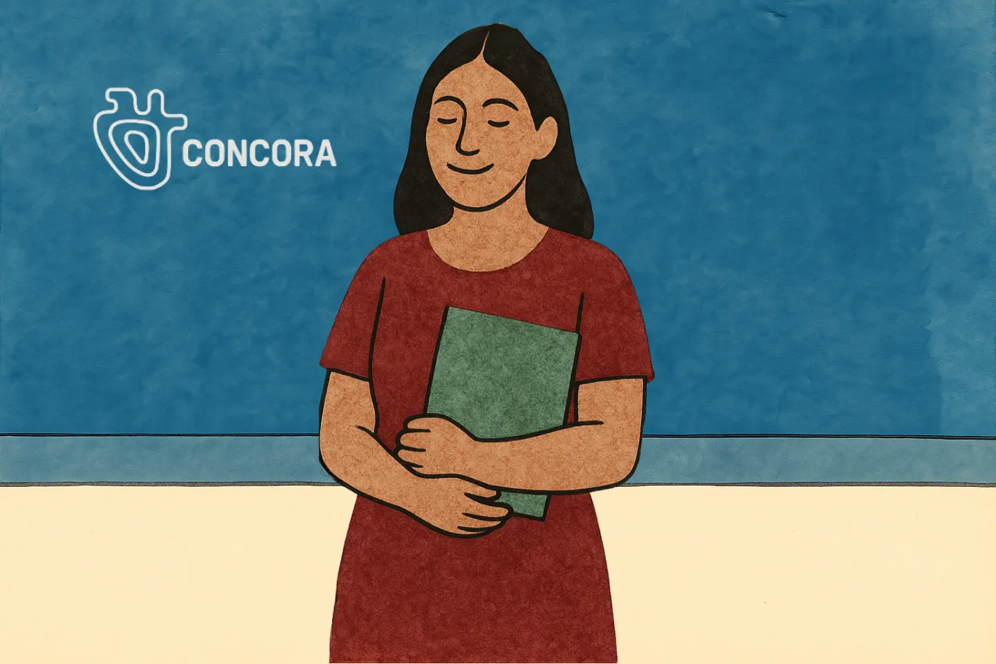 Ilustración digital inspirada en una fotografía de Fátima Gaytán (México), CEO de CONCORA.