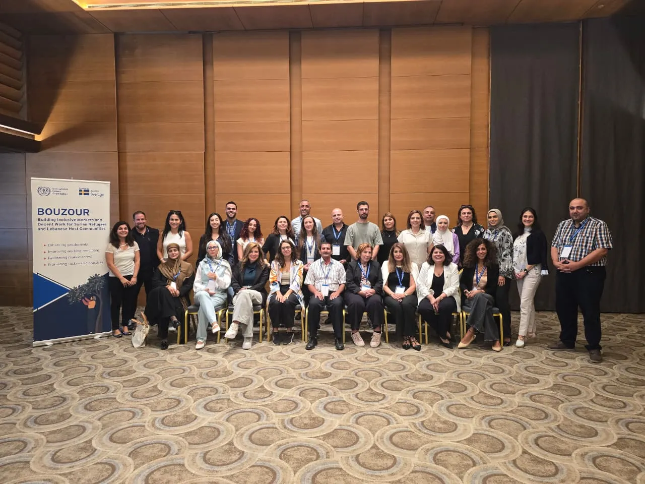 Participants gather for a group photo during the training workshop. Beirut, Lebanon, October 2025
