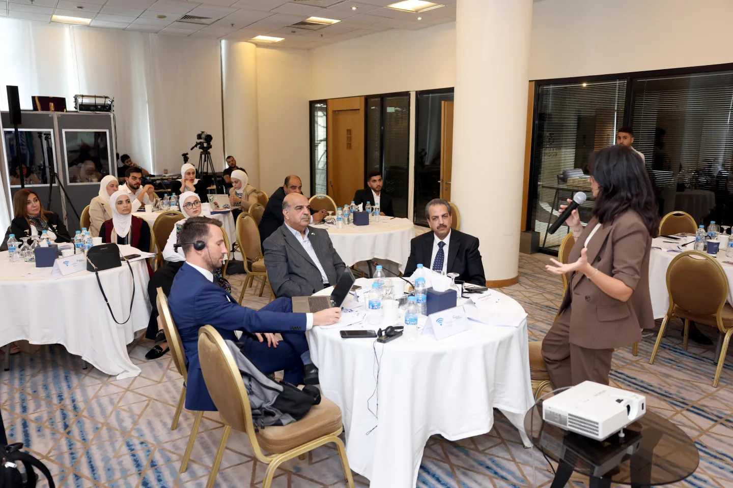 ILO-METI Technical officer presenting the roadmap to develop the engineering sector of Jordan