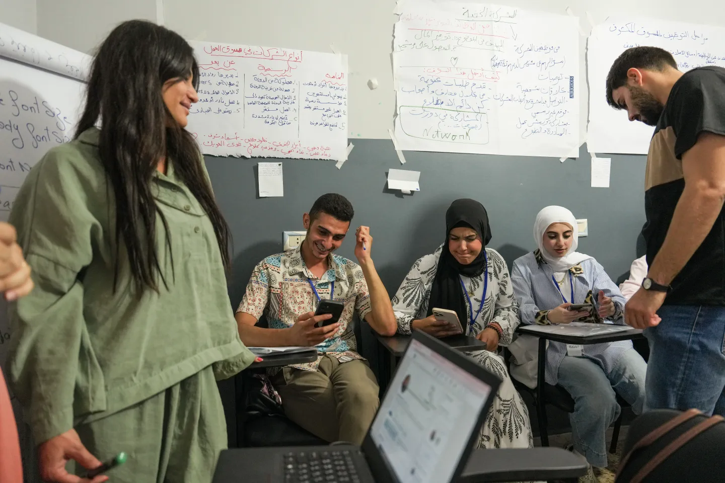 graduates being trained on writing CV
