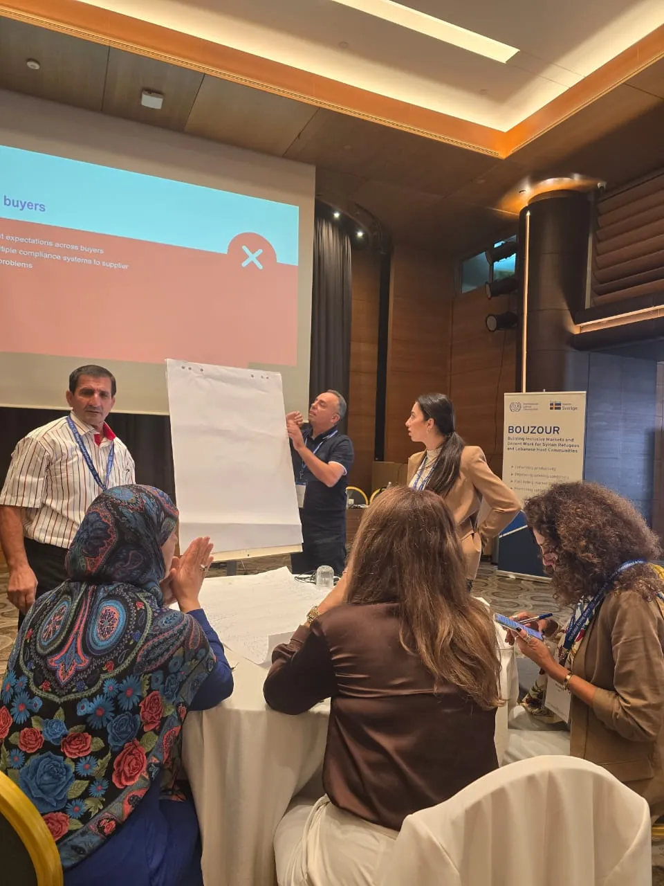 Participants hold a side session at the training workshop. Beirut, Lebanon, October 2025