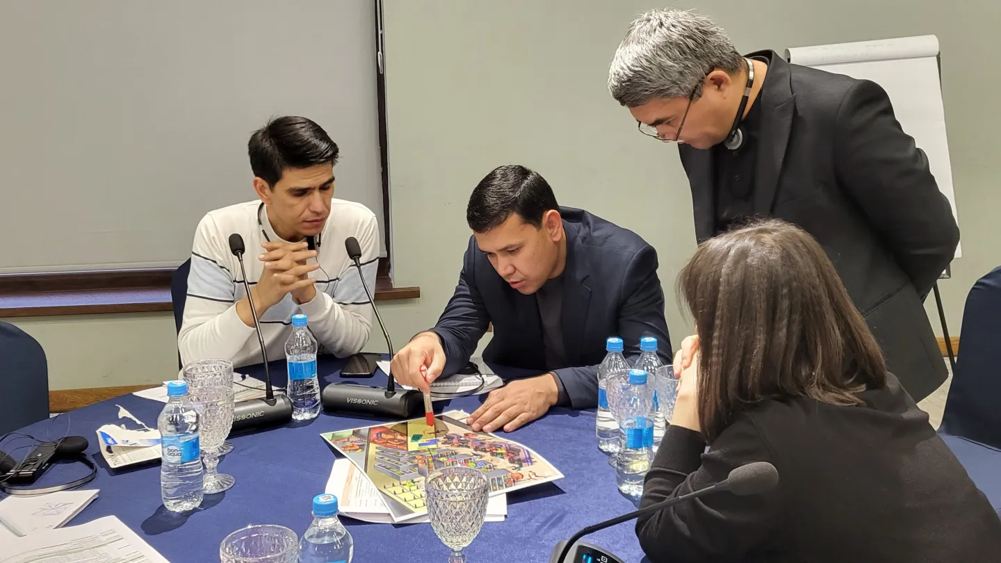 People sitting at a round table