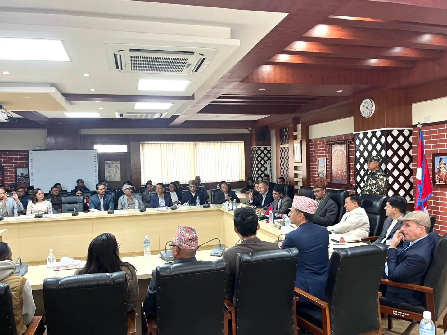 Representatives from government, development partners, social partners, civil society, and the media at the event marking International Migrants Day 2025.
