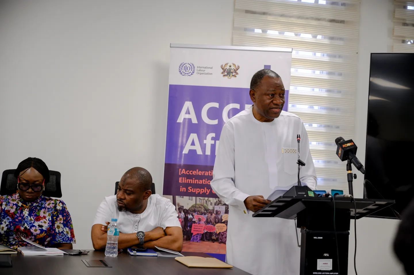 Government representative delivers keynote address during the official launch of Ghana’s first Occupational Safety and Health (OSH) Profile