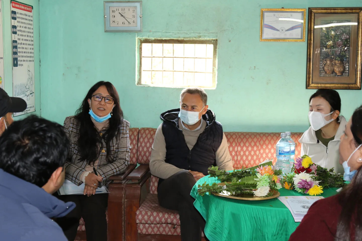 ILO team engaging with representatives from the Solid Waste Management Association of Nepal (SWMAN) and Tarkeshwor Sarsafai Tatha Watawaran Samrakshan Pvt. Ltd.