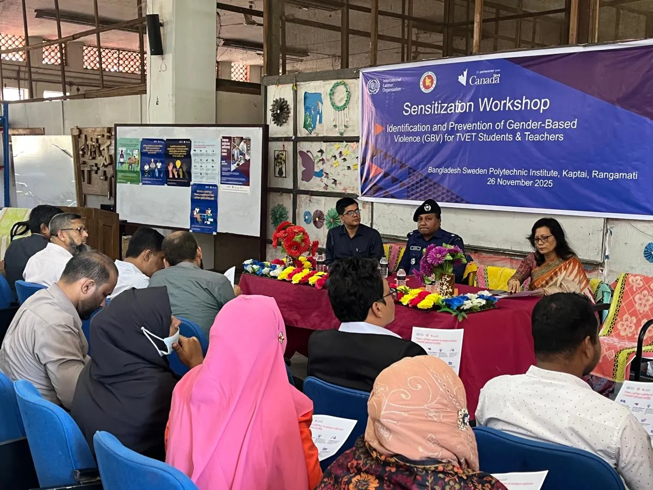 District Police Officer and representative from the Department of Women participated at the discussion