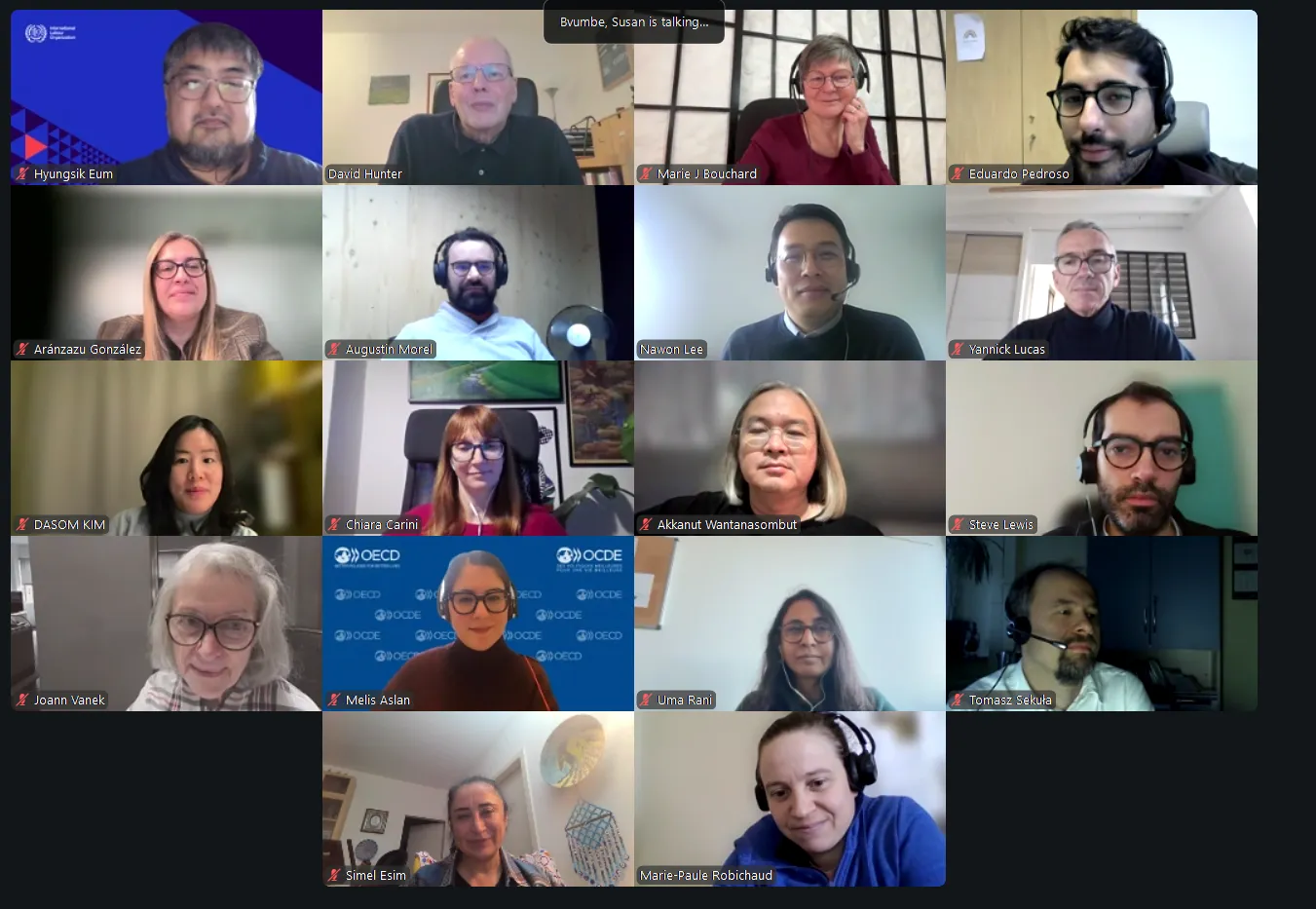 Participants at the UNTFSSE Technical Working Group on Social and Solidarity Economy Statistics 