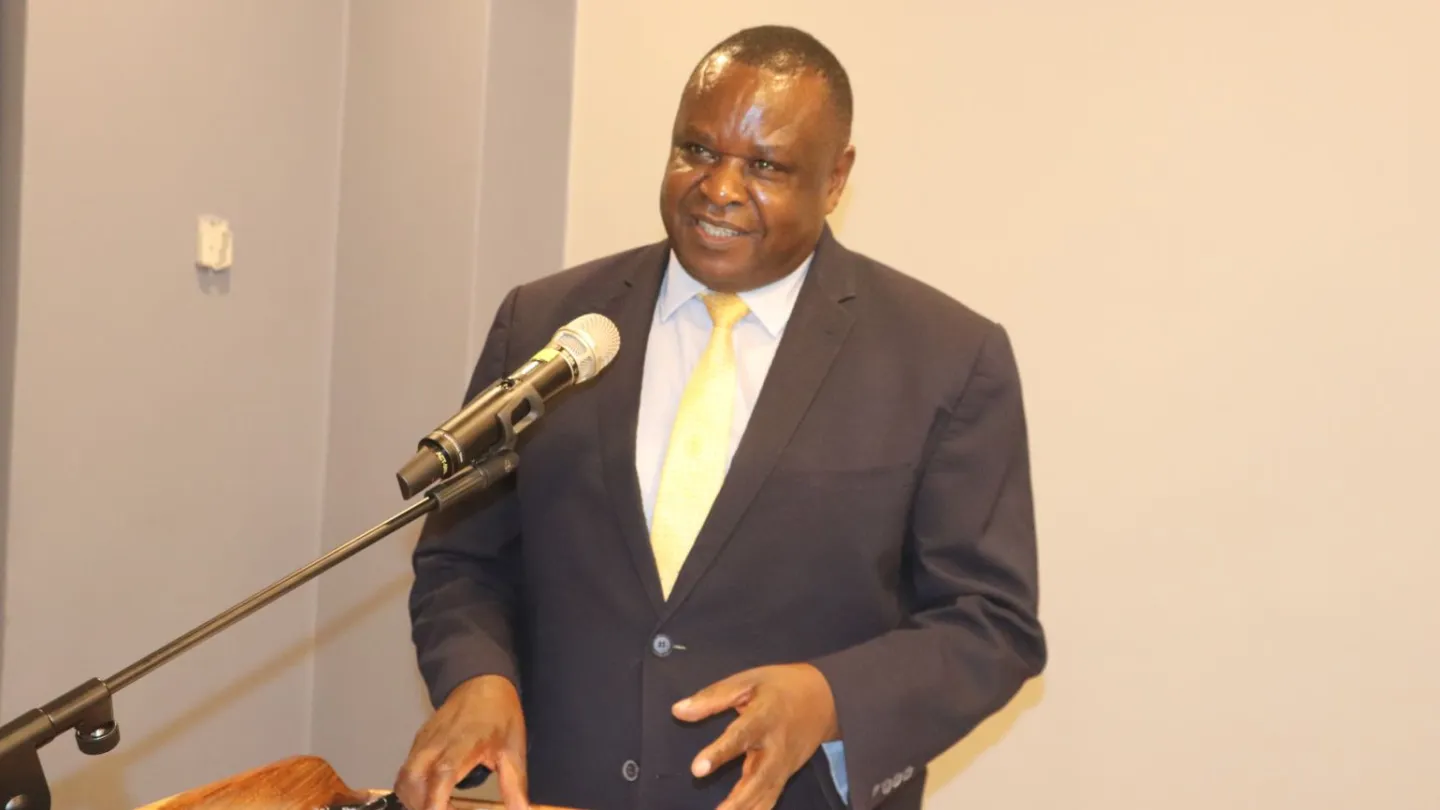ILO Country Office Director for Zambia and Malawi, Mr. Wellington Chibebe speaks at the launch in Lusaka.