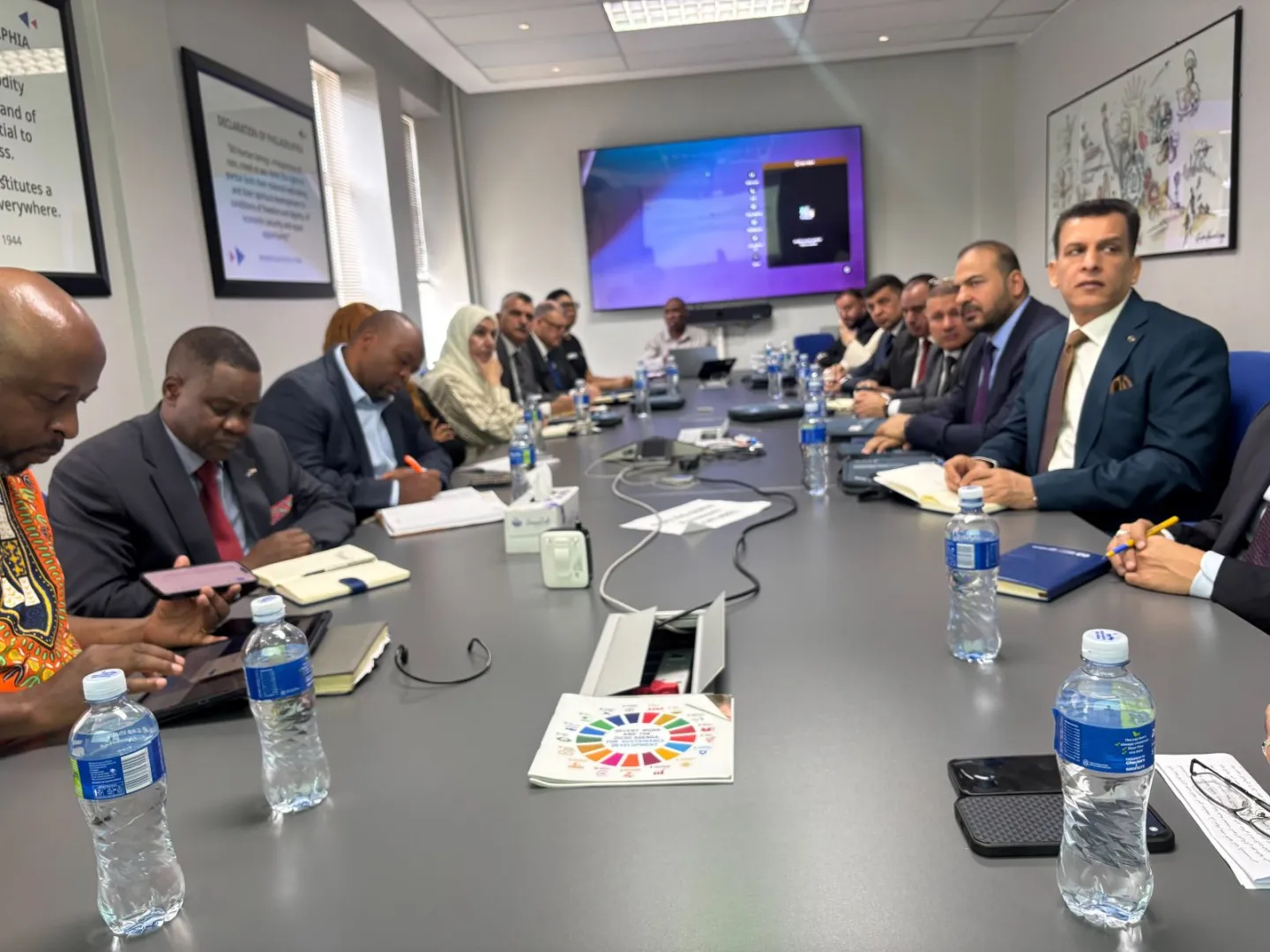 Iraq delegation briefing meeting at ILO offices