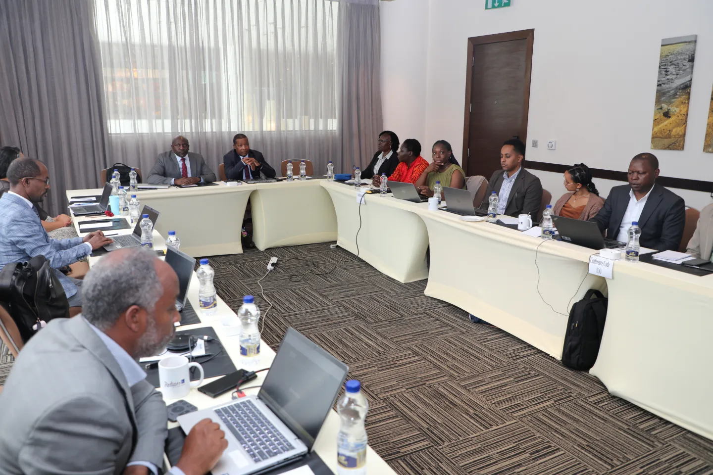 Full view of participants on a roundtable