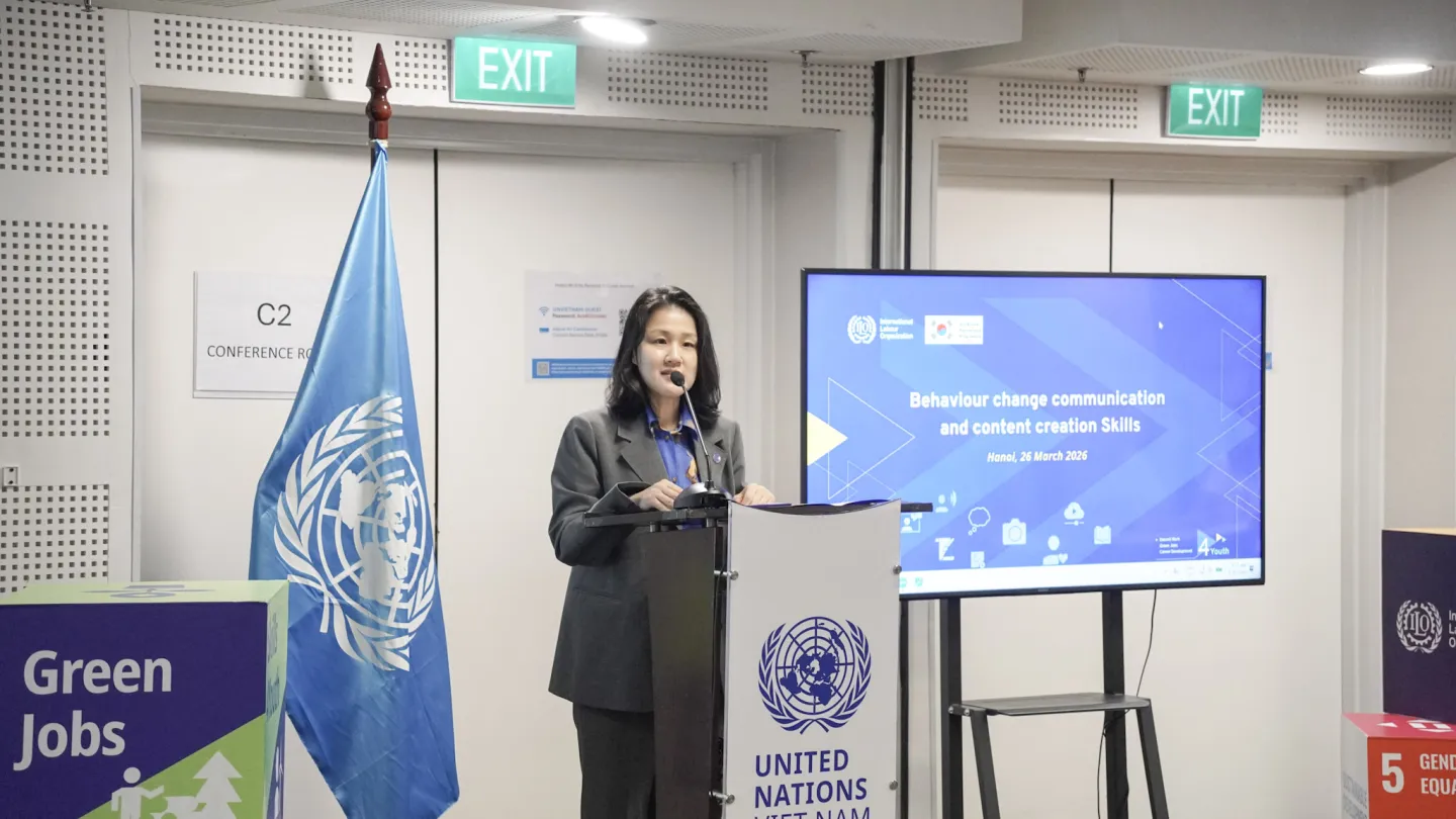 Ms Park Sinwon, Director of ILO-Viet Nam, reaffirms the ILO’s commitment to empowering youth.