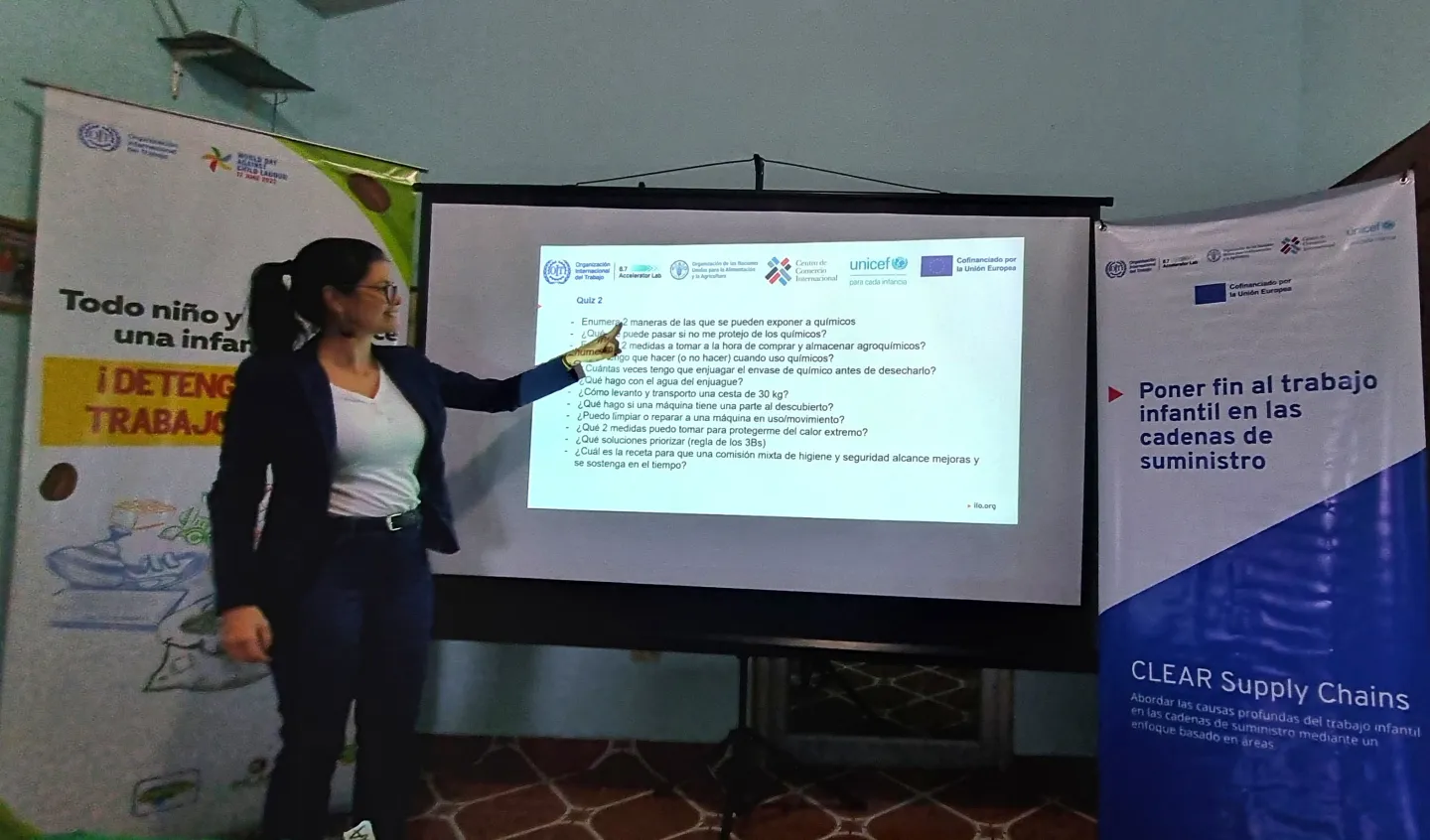 por Tzvetomira Radoslavova, Especialista de la OIT en SST, imparte taller en SST en Honduras.