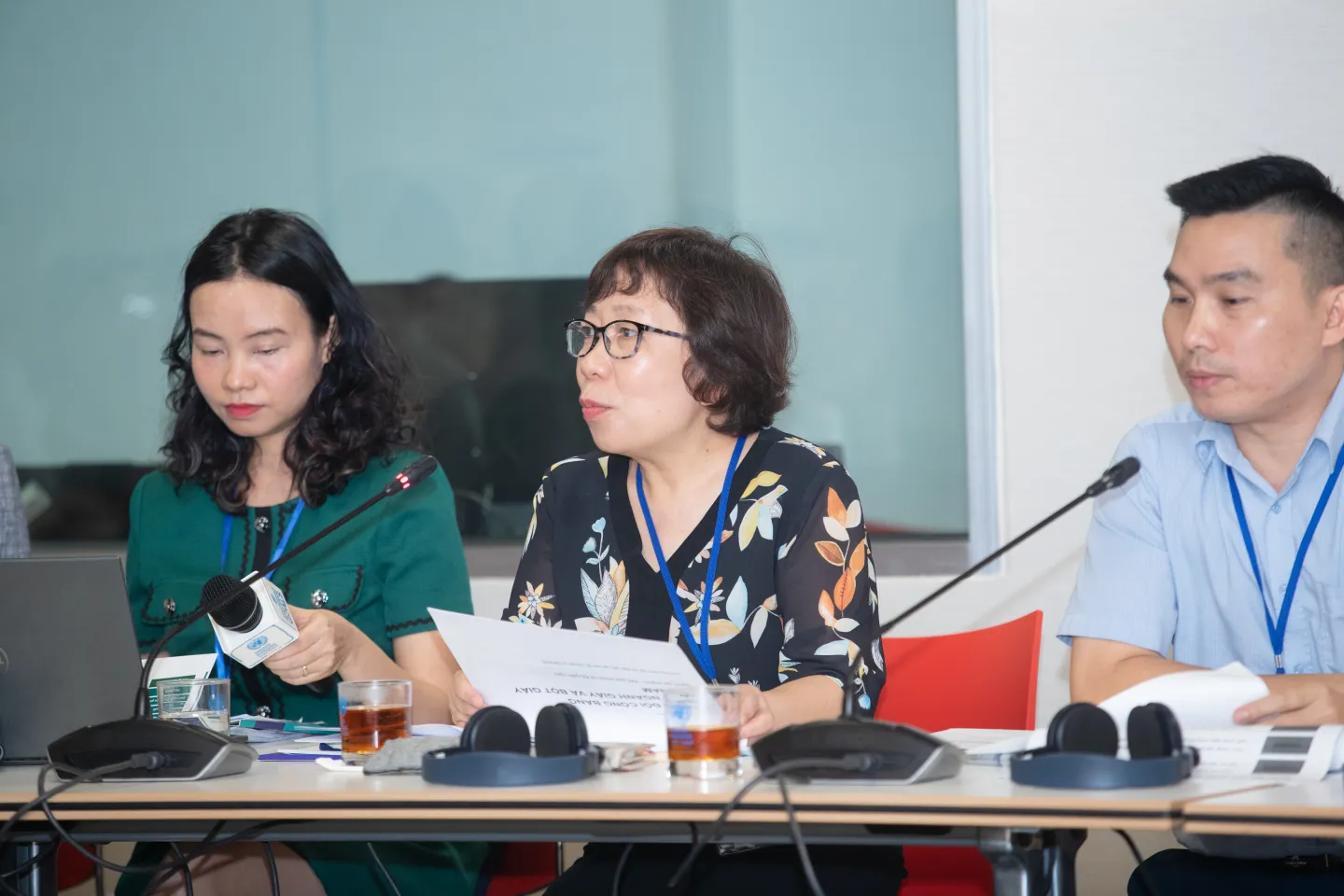 Ms Lien from VCCI speaks at the meeting