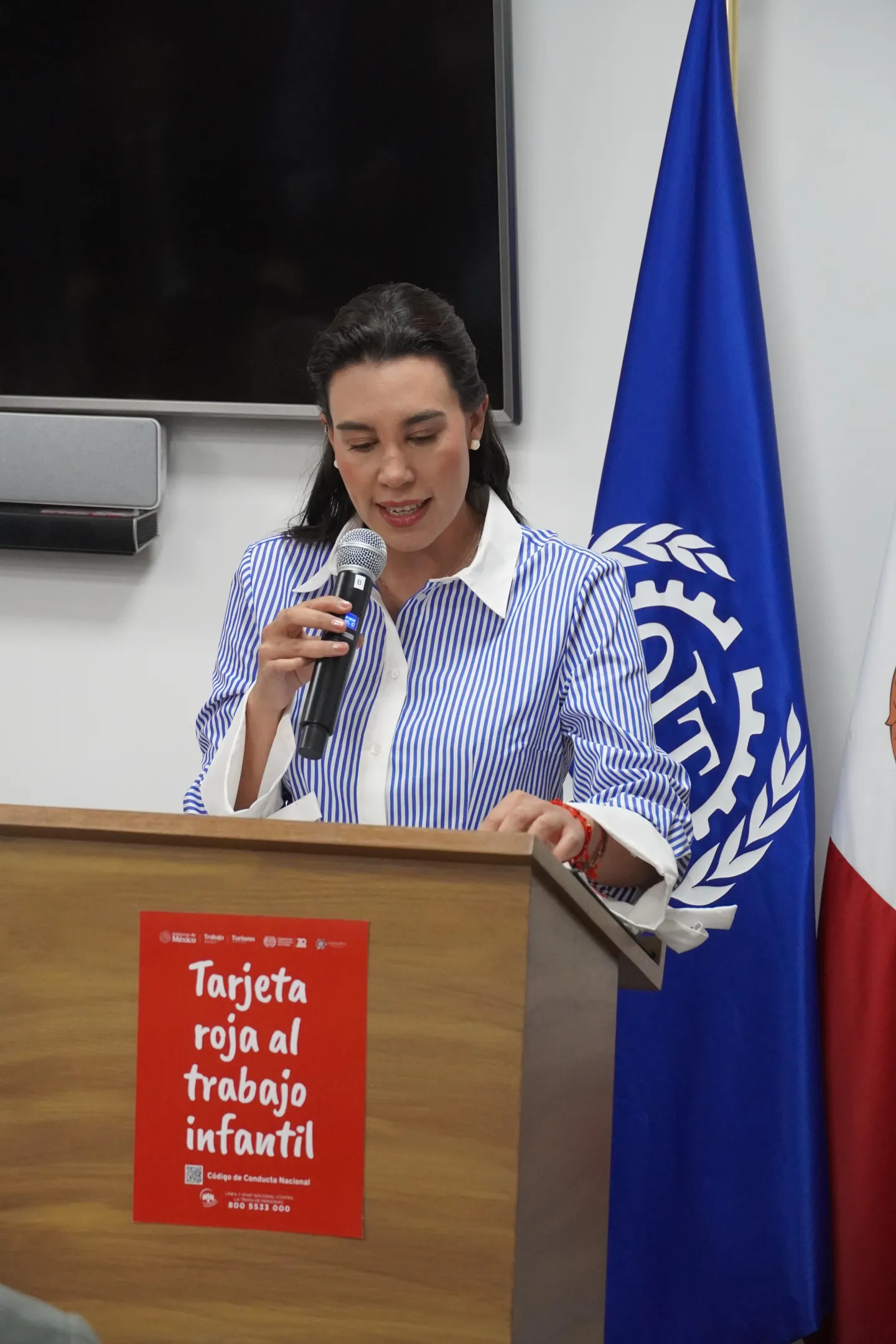 Secretaria de Turismo en lanzamiento de la Tarjeta Roja al trabajo infantil