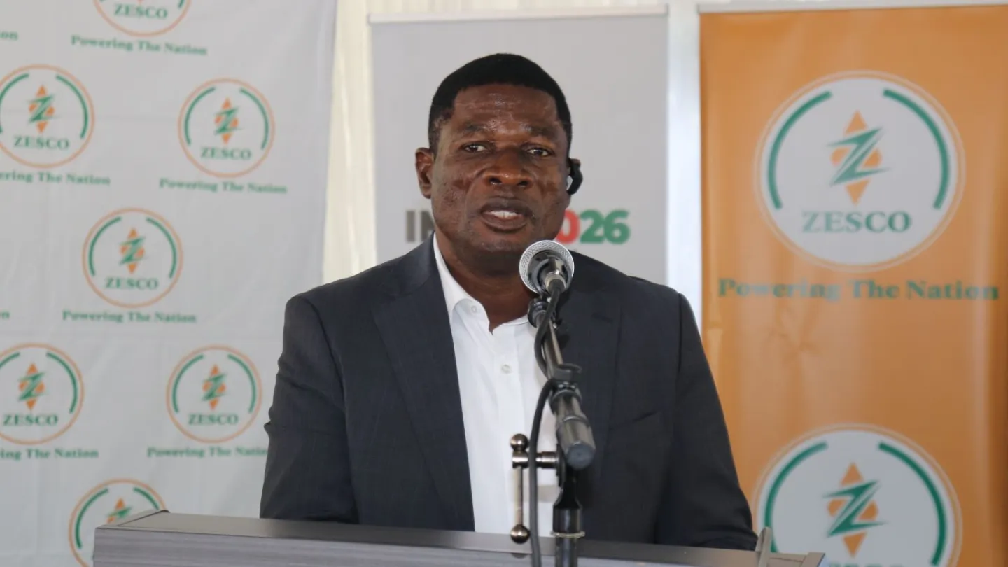 Dr. Evans Chungu of the Zambia Congress of Trade Unions speaks at the event.