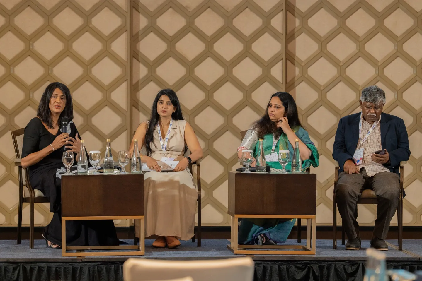 vent, (left to  right) Dr Bilesha Weeraratne, Bhoomika Choudhury, Professor S. Irudaya Rajan, and Dr Divya Balan. Sri Lanka.24/4/2026