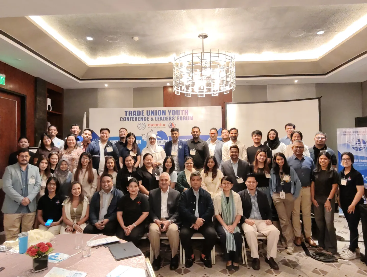 group photo of participants at the Regional Trade Union Youth Conference on Just Transition