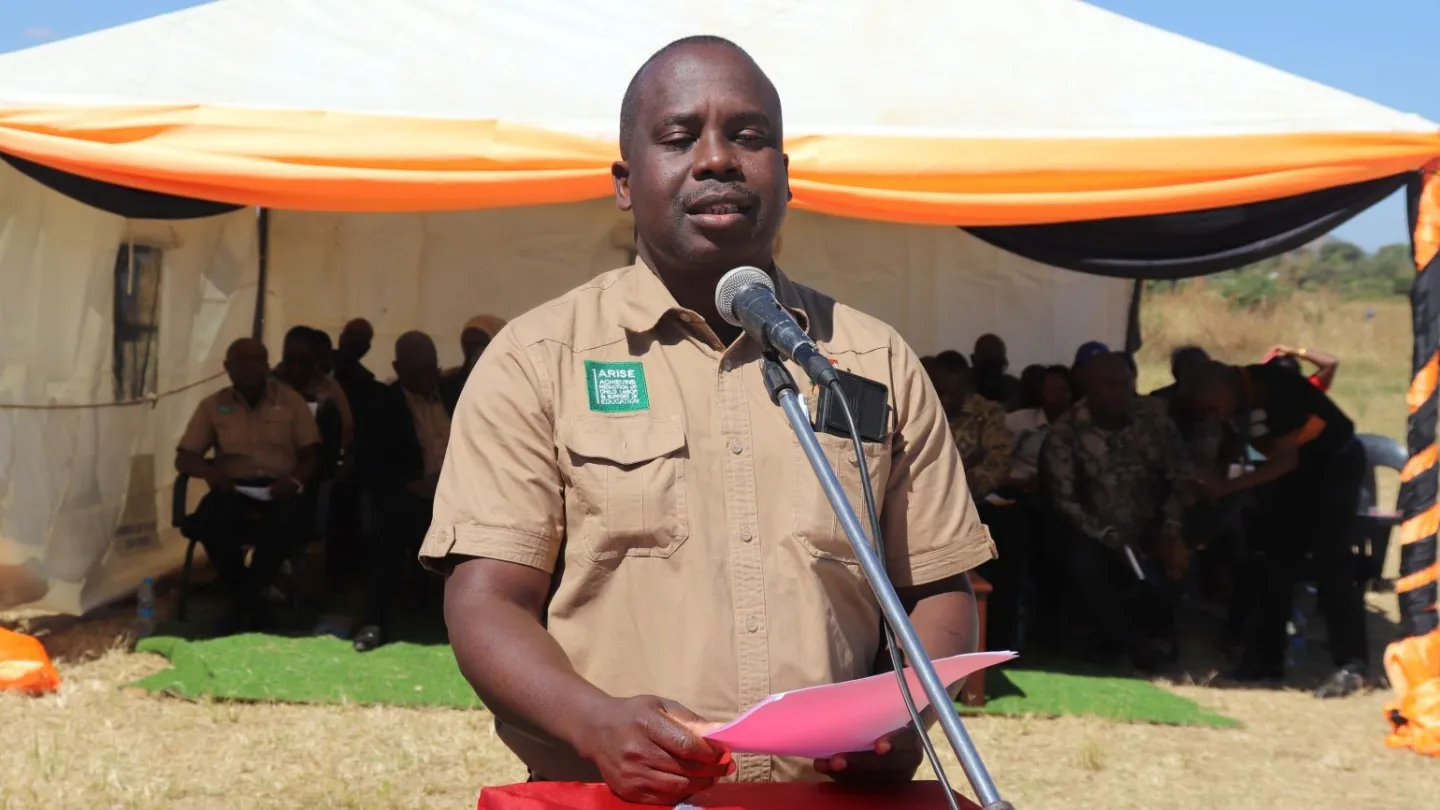 Zambia Federation of Employers representative, Mr. Hillary Hazele speaks at the event.