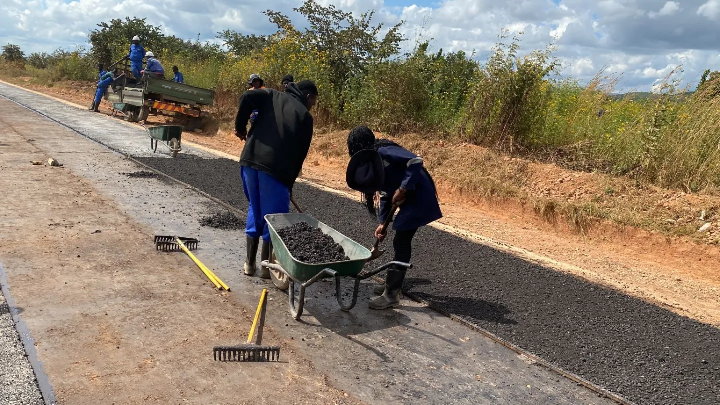 Through labour-based training, participants gained hands-on experience while improving road access.