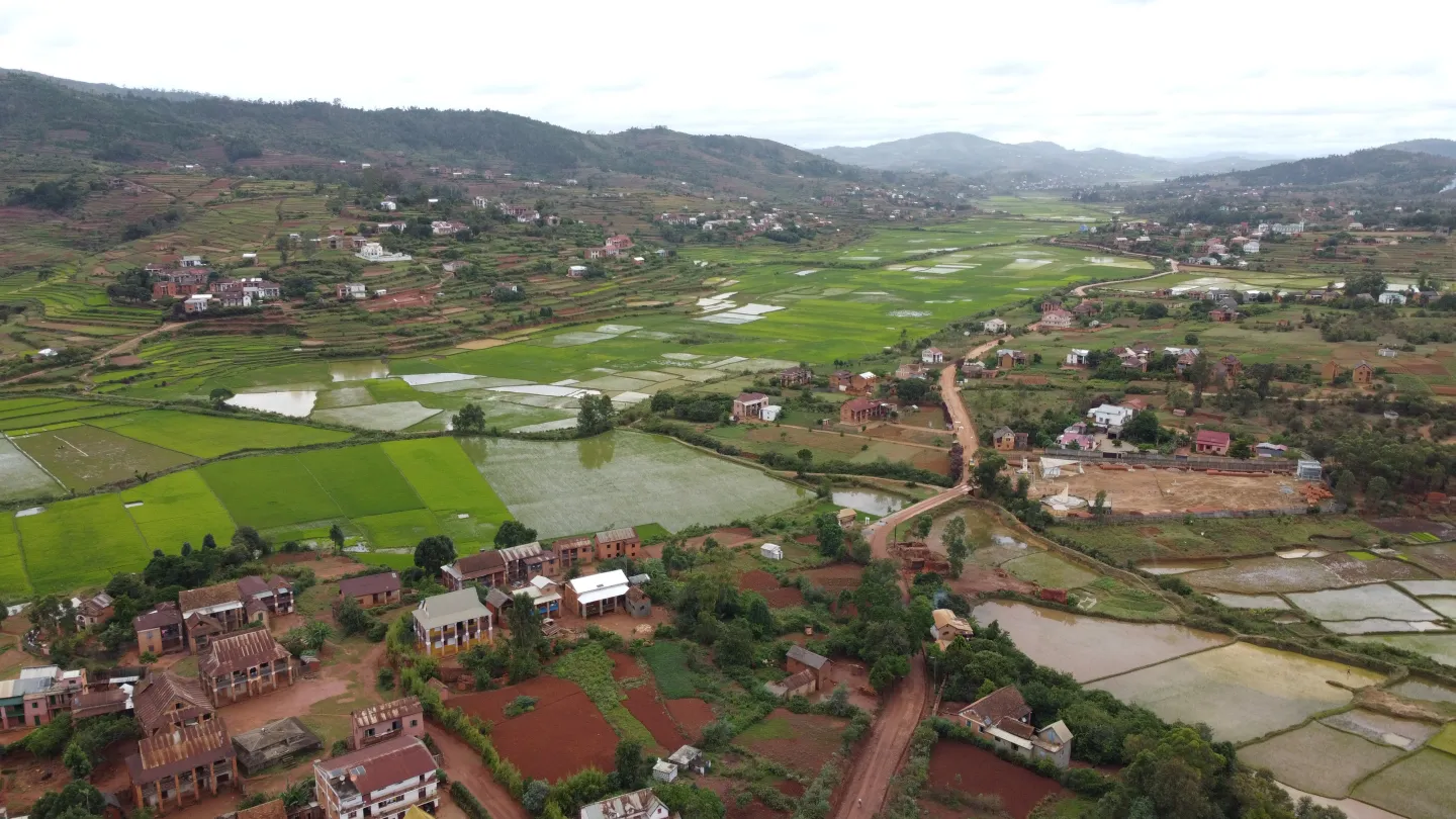 Réseau routier reliant les différentes communes à Fandriana Madagascar