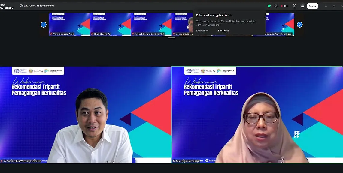Webinar screen